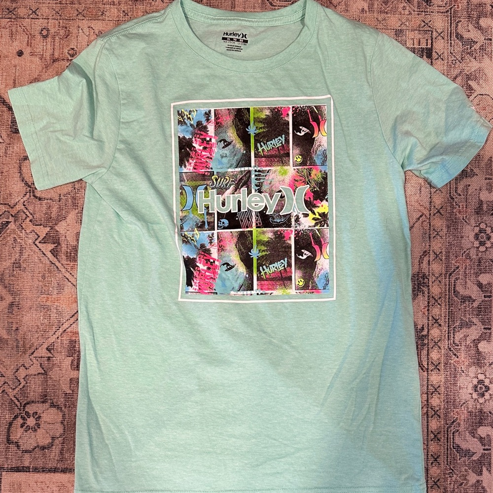 Hurley Kids Graphic Tee - Mint Green